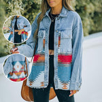 Veste en jean vintage femme avec poches