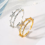 Bague de papillon en zircon