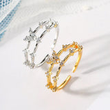 Bague de papillon en zircon