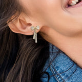 Boucles d'Oreilles Papillon Strass