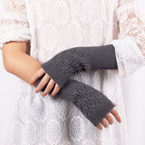 Réchauffeurs Tricot Mittens Demi-Doigt Gants