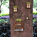 Décoration de Fenêtres Lumineuses en Arbre de Résine de Jardin