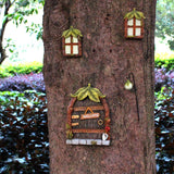 Décoration de Fenêtres Lumineuses en Arbre de Résine de Jardin