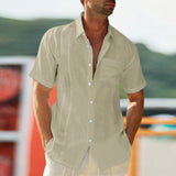 Chemise à boutonnage simple avec poches