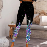 Leggings avec Imprimés de Sapin de Noël