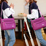 Sac à bandoulière multi-compartiments étanche antivol décontracté pour femme