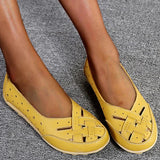 Chaussures en cuir confortables et souples pour femmes