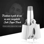 Tondeuse à poils de nez en acier inoxydable Safe Touch