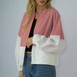 Manteau en molleton à empiècements multicolores