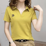 Chemise Á Manches Courtes Et Col En V