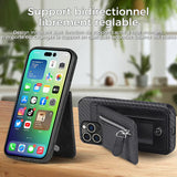 Couverture de portefeuille à fermeture éclair magnétique avec porte-carte de crédit