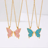 Collier papillon coloré