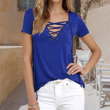 T-shirt Sexy à Encolure en V