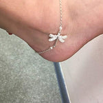 Bracelet de cheville femme libellule insecte