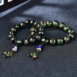 Bracelet Perles Glacées Gris Encens