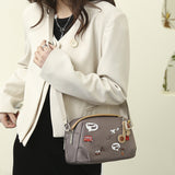 Sac à bandoulière décontracté en tissu Oxford léger imprimé pour femmes