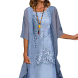 Élégante robe en mousseline deux pièces