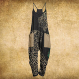 Combinaison confortable à imprimé feuille décontractée