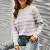 Pull Ras Du Cou Rayé