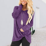 Nouveau T-shirt torsadé à col ras du cou