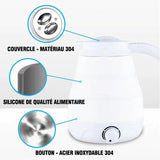 Pichet de gel de silice de voyage portable avec prise universelle