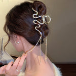 Barrette serpent avec strass