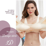 Soutien-Gorge Respirant Extra-Élastique Fermeture Frontale Sans Anneau en Acier