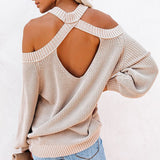 Pull dos nu à épaules dénudées