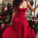 Robe d'été à bandeau imprimé Robe à bretelles à la mode de couleur unie