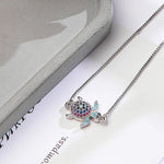 Bracelet mignon petite tortue incrusté de zircons