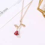 Collier Pendentif Rose 3D