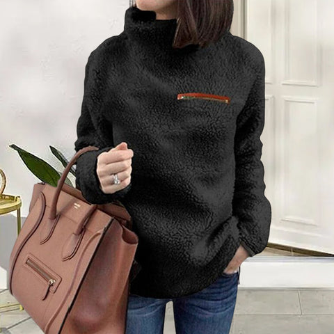 Pull Thermique à Col Roulé Zippé