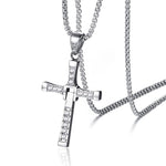 Collier Acier Titane Croix