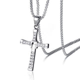 Collier Acier Titane Croix