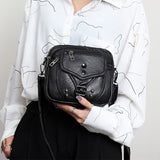 Sac à bandoulière vintage pour femme en cuir souple