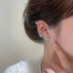 Boucles D'oreilles Diamant Et Zircon Sans Trous