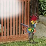Statue drôle de coq de jardin