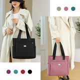 Sac à main polyvalent simple en nylon de couleur unie avec une grande capacité