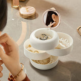Boîte de Rangement Rotative Multicouche pour Bijoux