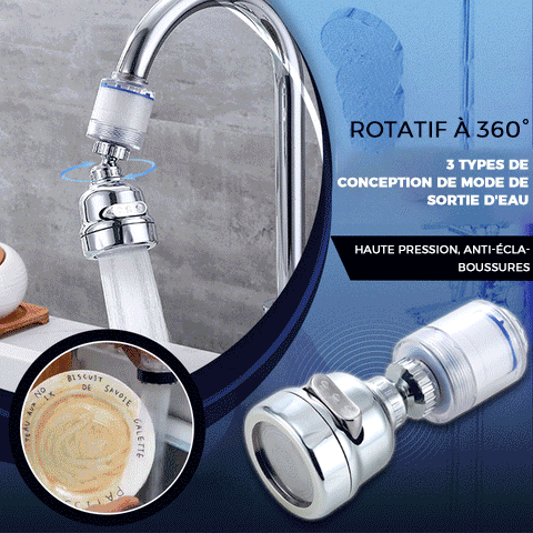 Robinet de filtre à pression étanche aux éclaboussures à trois vitesses