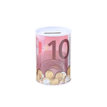 Banque Cylindrique Créative Euro Dollar en Métal