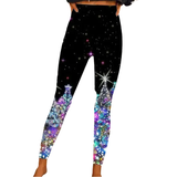 Leggings avec Imprimés de Sapin de Noël