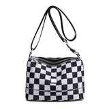 Sac à bandoulière à carreaux à la mode