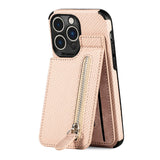 Étui magnétique pour téléphone avec fermeture éclair et fente pour carte de crédit