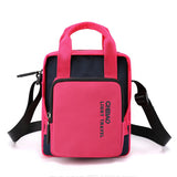 Sac à bandoulière décontracté en nylon de couleur contrastante