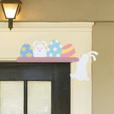 Décoration de porte lapin de Pâques