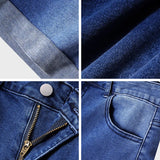 Short en jean taille haute à ourlet roulé