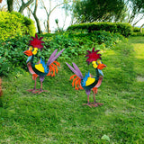 Statue drôle de coq de jardin