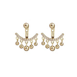 Boucles d'oreilles Ménisque Géométrique en Strass et Perles