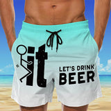 Short de plage hawaïen pour homme